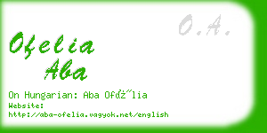 ofelia aba business card
